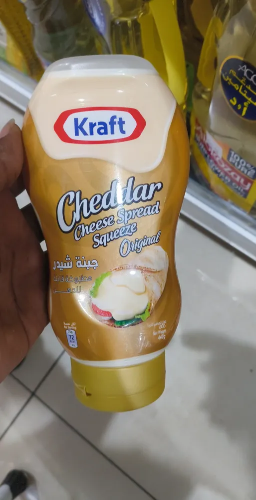جبنه شيدر كرافتKraft cheddar cheese spread squeeze original
