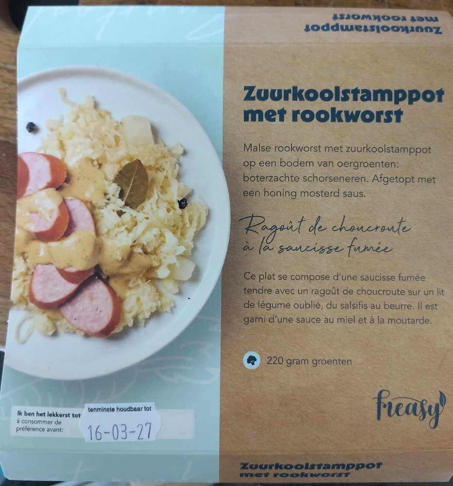 Zuurkoolstramppot Met Rookworsy