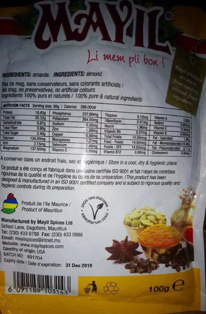Mayil Almond Nuts