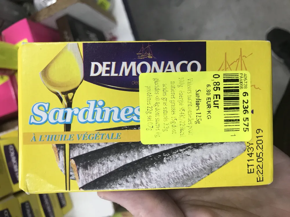 sardines à l'huile de tournesol