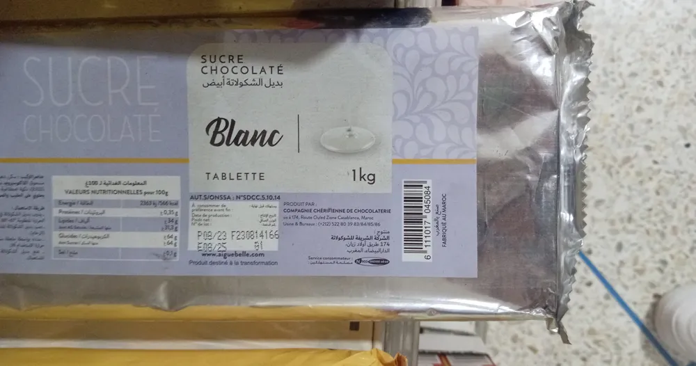 aiguebelle blanc chocolat 1kg