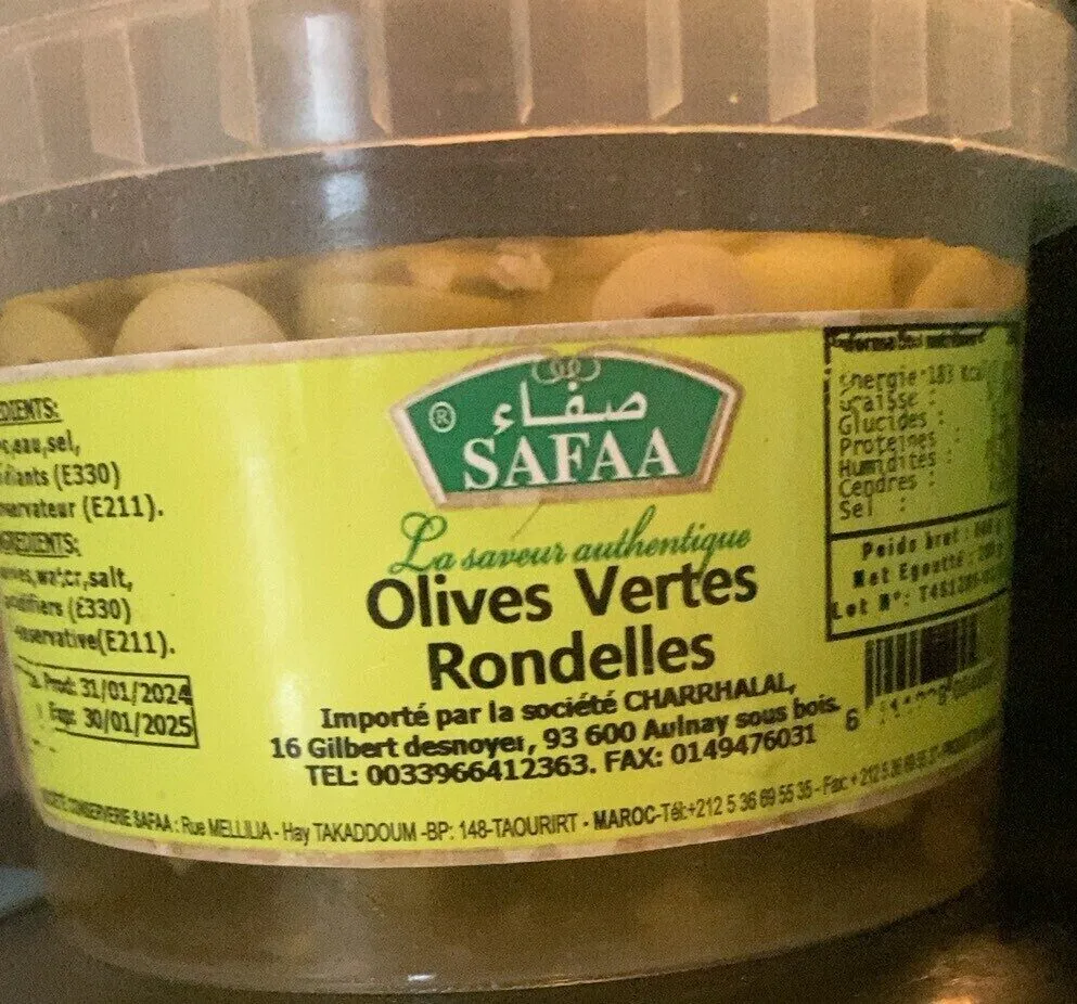 Olives vertes rondelle