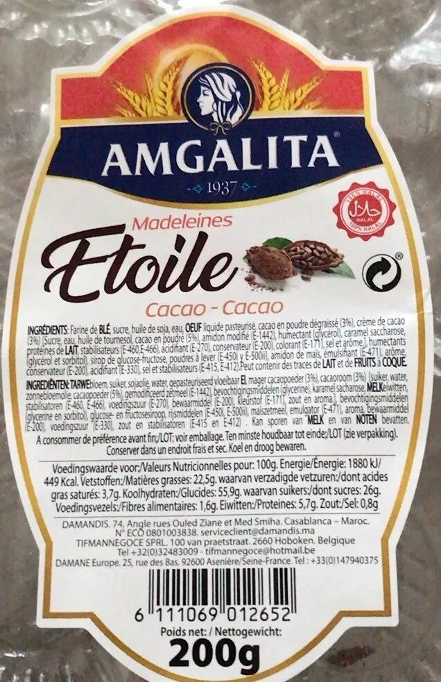 Madeleines Etoile cacao