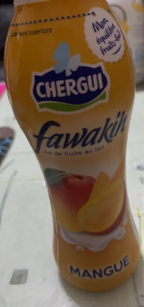Jus de fruits au lait mangue