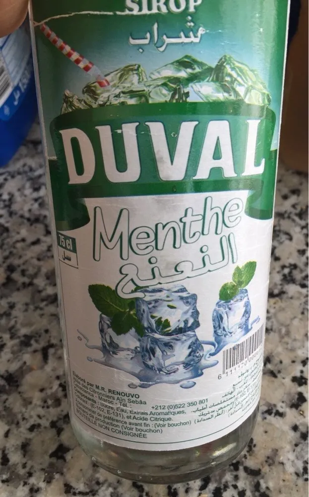 Duval sirop de menthe 750 ML