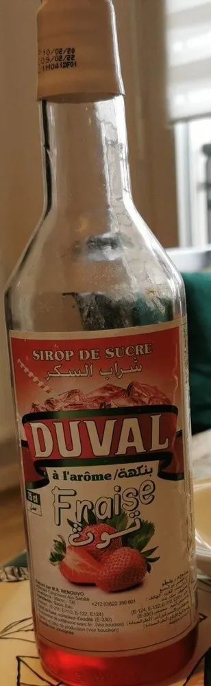 Sirop de sucre à l'arôme fraise