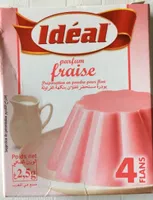 Préparation en poudre pour flan parfum fraise