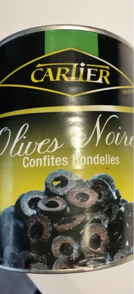 Olives noires confites rondelles
