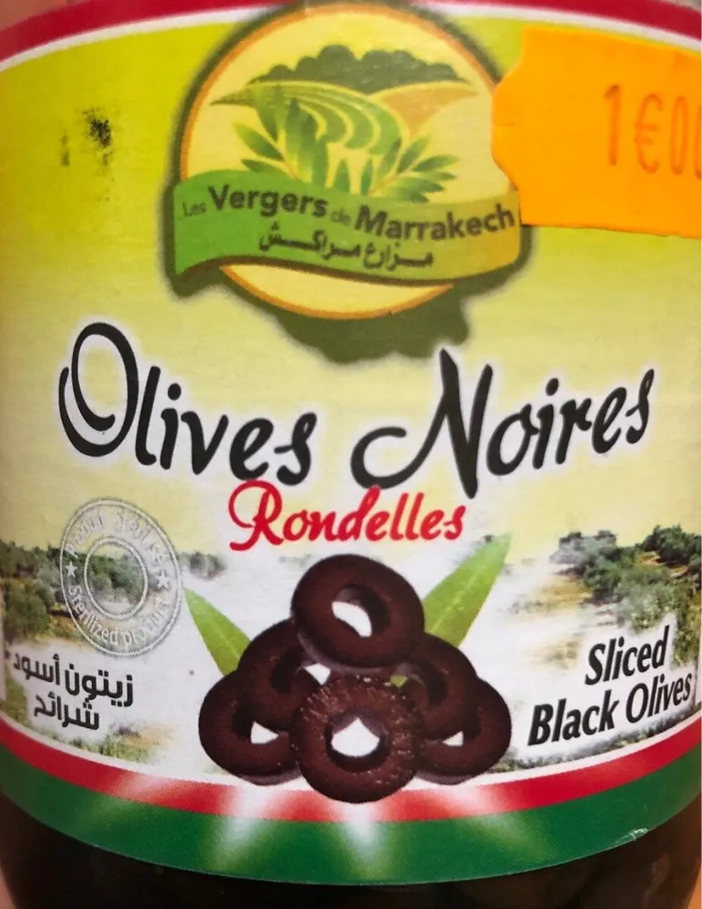 Olives noires rondelles