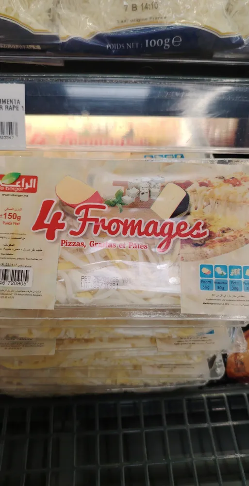 fromage râpé 4 fromage 150g araai