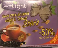 Sucre roux de canne allégé à l'extrait Stévia -50%