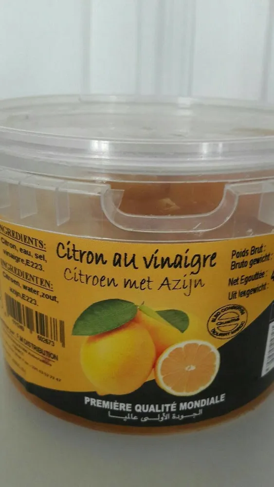 Citron confit au vinaigre