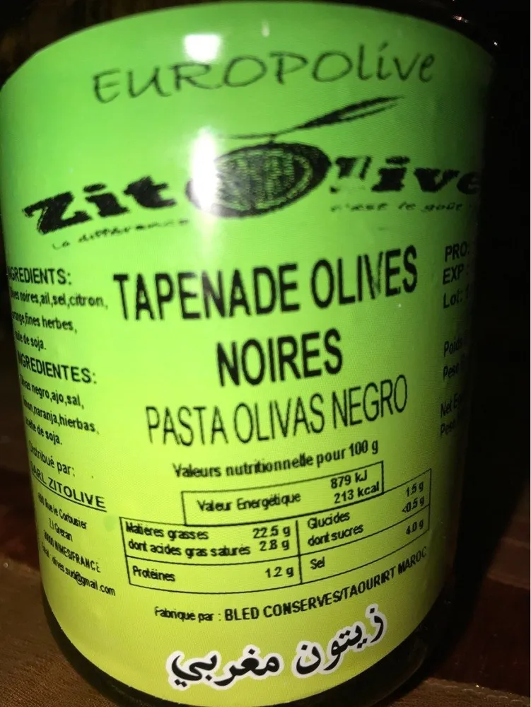 Tapenades olives noires
