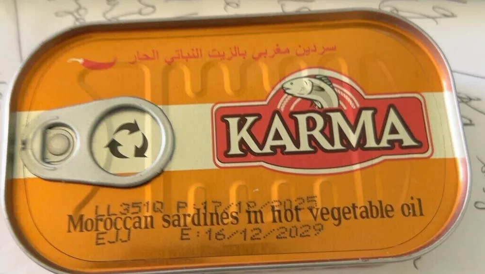 Karma Moroccan Sardines in Vegetables oil