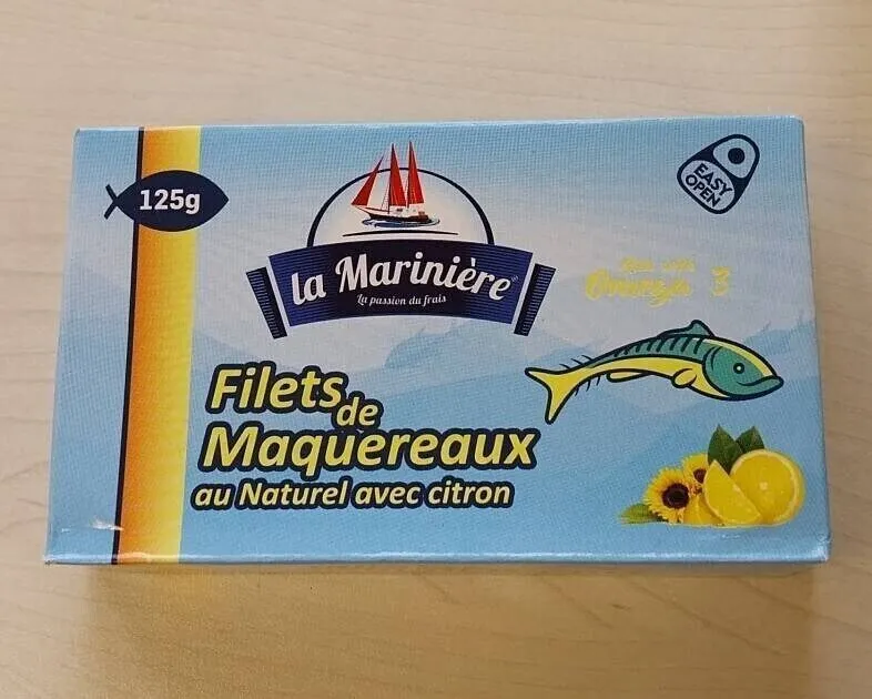 Filets de maquereaux au naturel avec citron