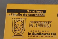 sardines à l'huile de tournesol