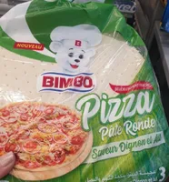Pizza pâte ronde saveur oignon et ail