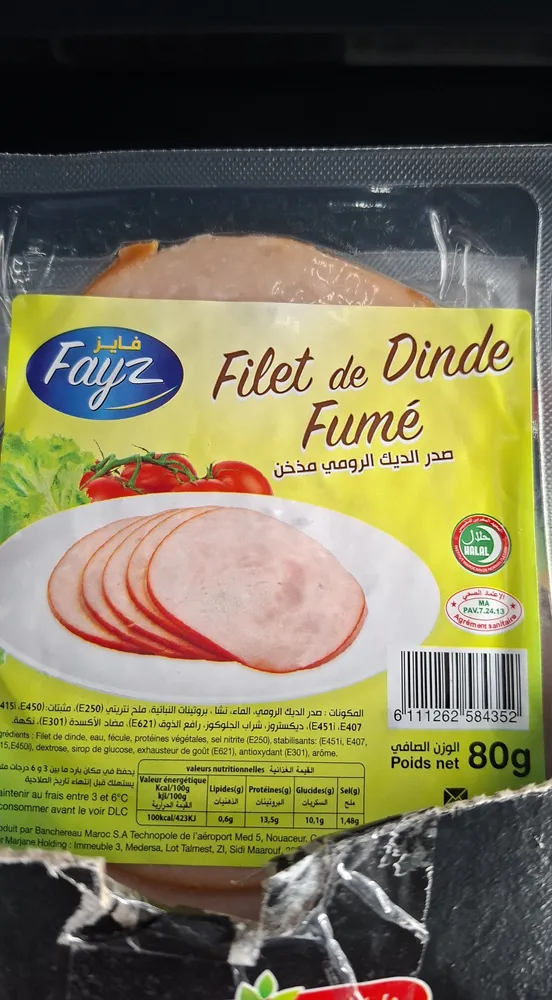 Filet de dinde fumé