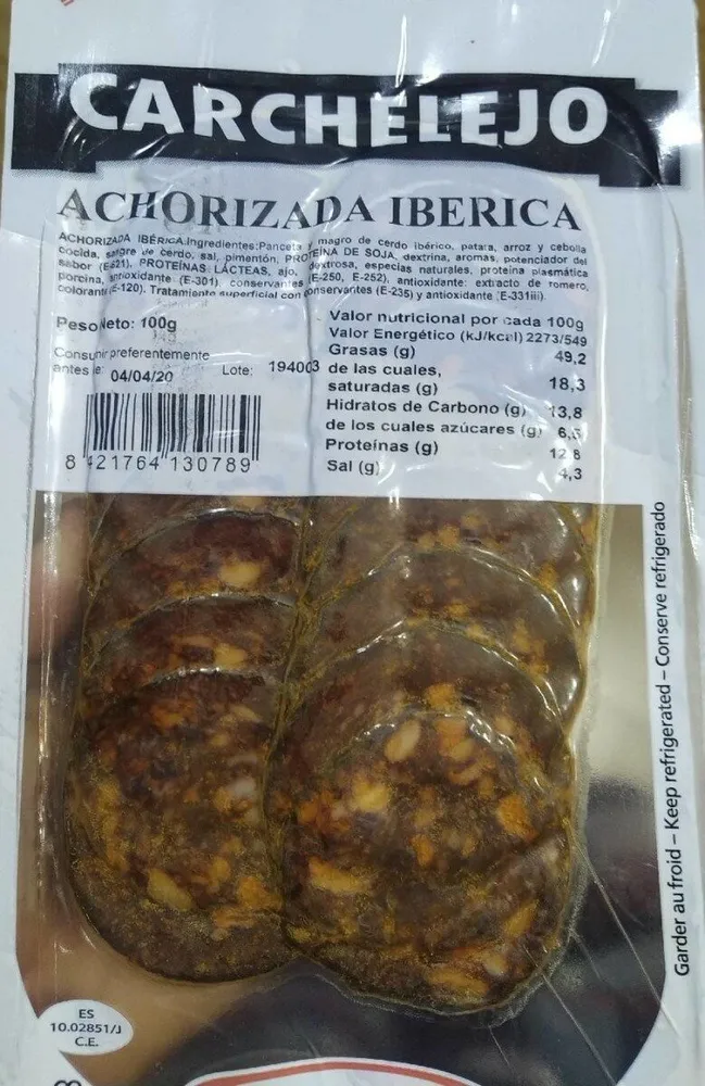 Morcilla achorizada