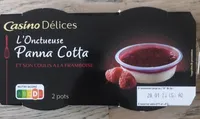 Panna cotta et son coulis à la framboise