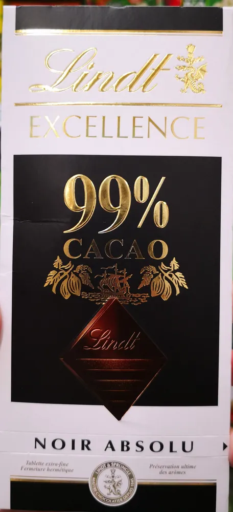 Lindt excellence 99% cacao
