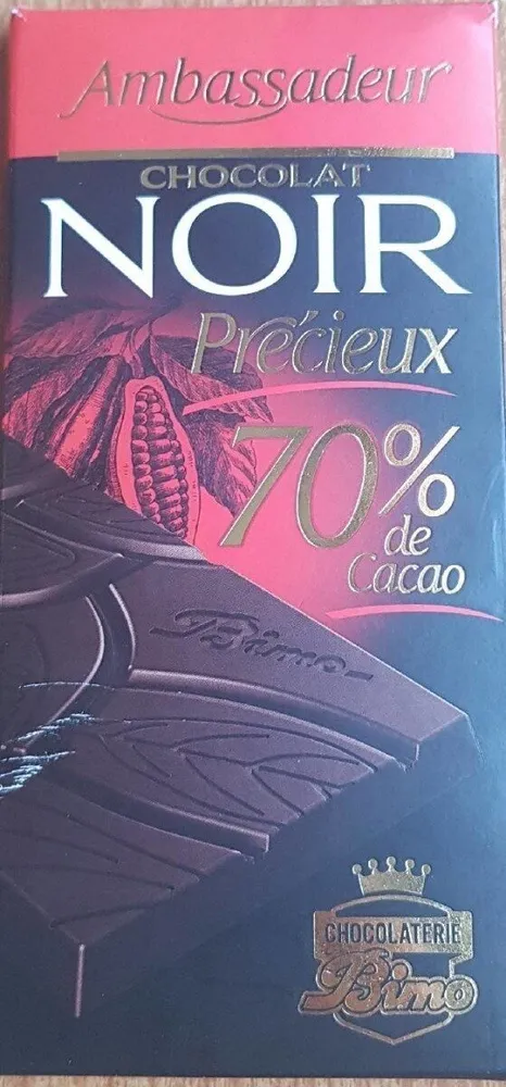 Ambassadeur noir précieux 70% cacao