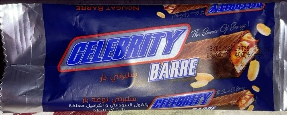 Celebrity - Nougat barre aux arachides et au chocolat