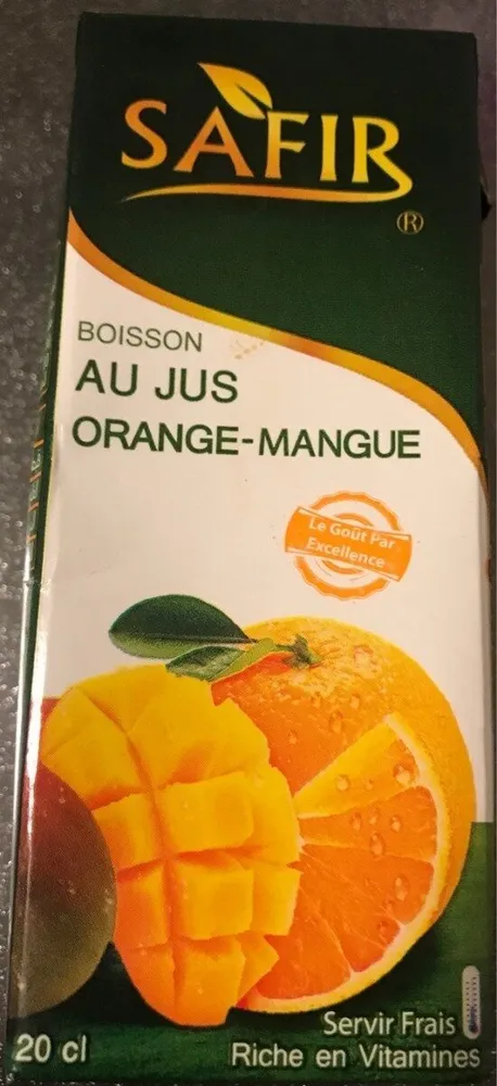 Boisson au jus orange-mangue