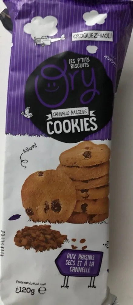 Cookies aux raisins secs et a la cannelle