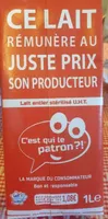 Lait entier stérilisé U.H.T.