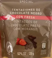 Tentaciones de chocolate negro con fresa