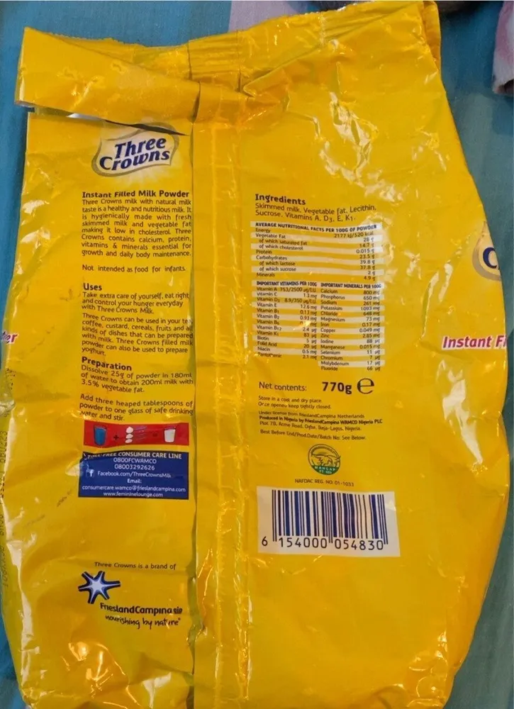 Instant filled milk powder