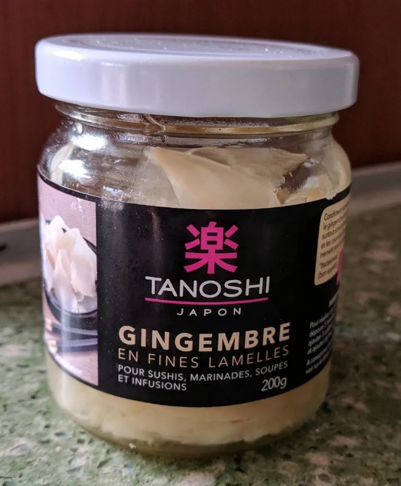 Gingembre en fines lamelles