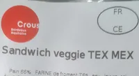 Sandwich veggie TEX MEX