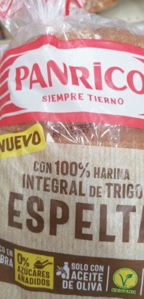 Pan rico 100 integral espelta