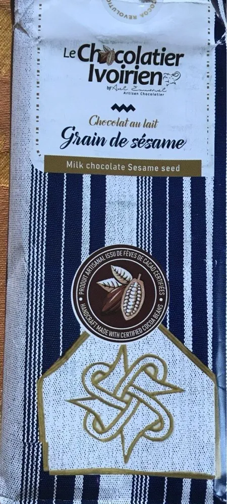 Chocolat au lait grain de sésame