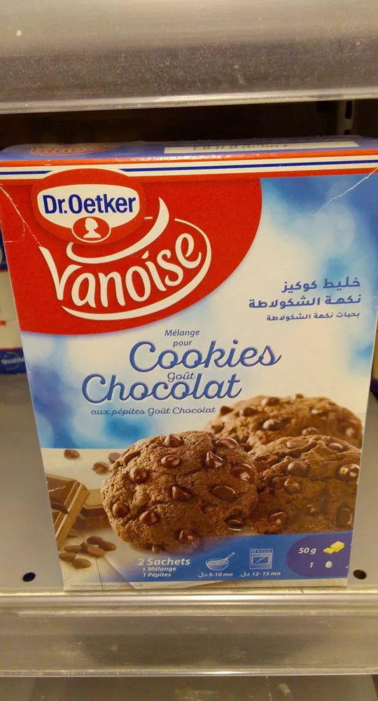 Preparation cookies chocolat