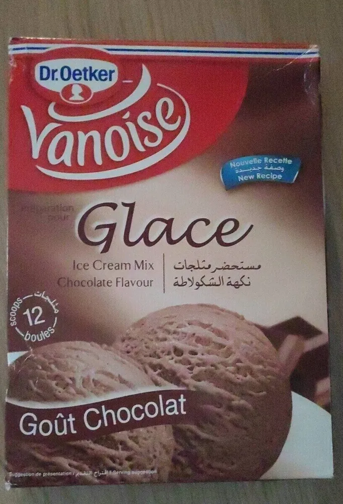 Préparation Glace goût chocolat Vanoise