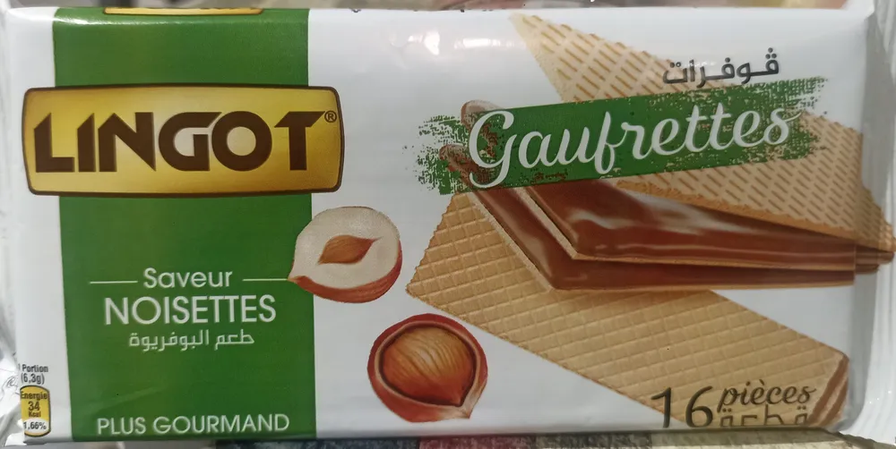 Gaufrettes saveur noisettes