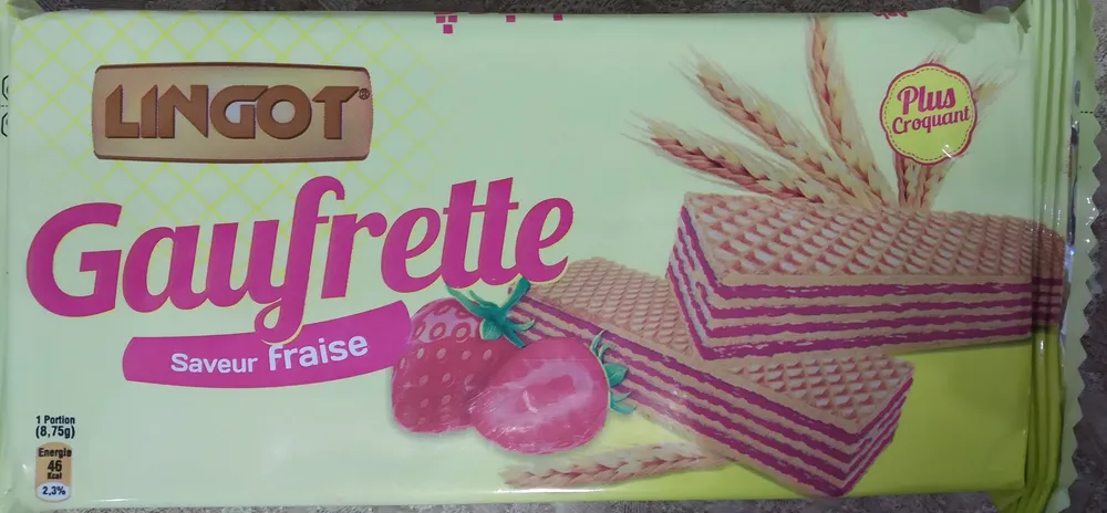 Gaufrettes saveur fraise