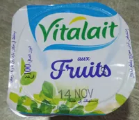 Yaourt aux fruits ( aux morceaux de pêche et abricot)