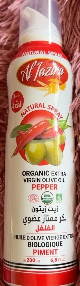 Organic extra virgin olive oil pepper