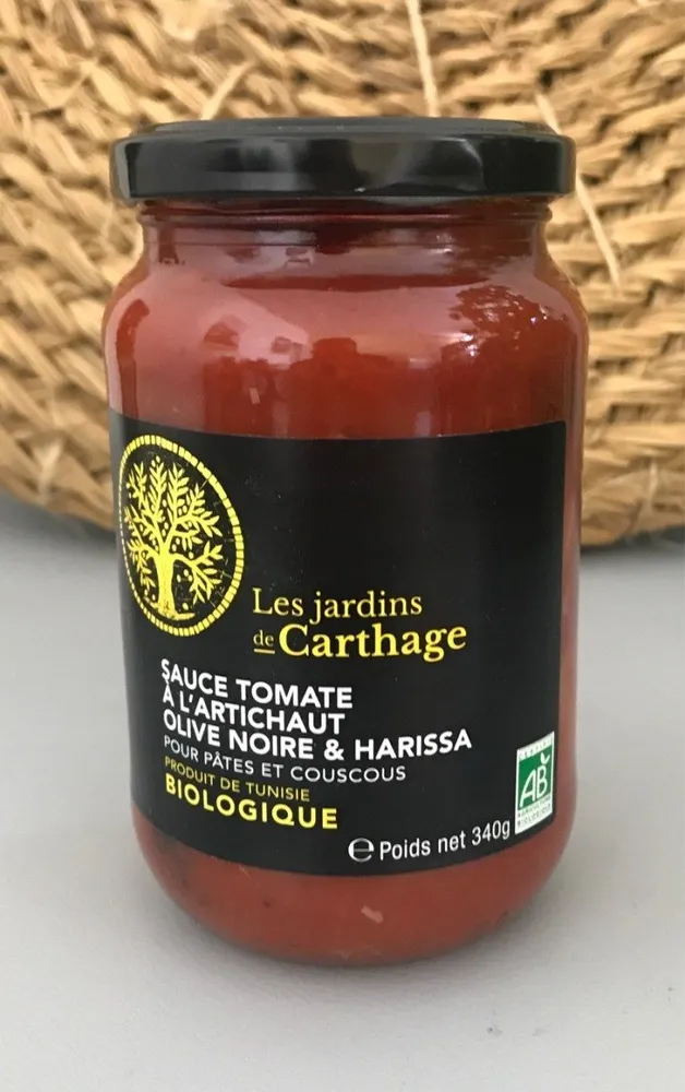 Sauce tomate à l'artichaut olive noire & harissa
