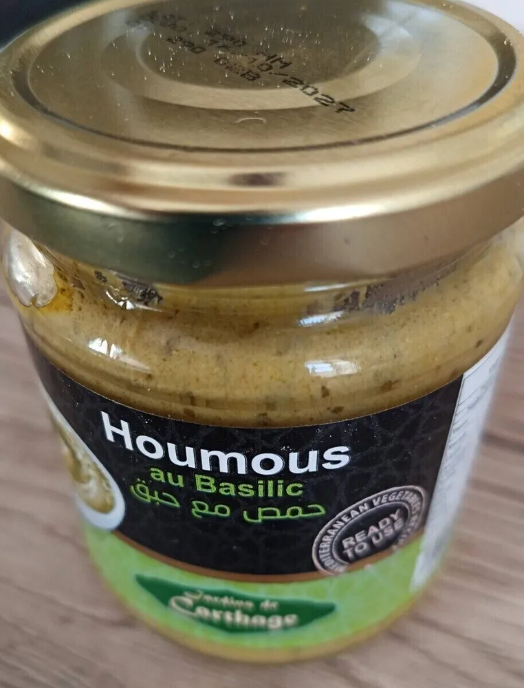 Houmous au basilic