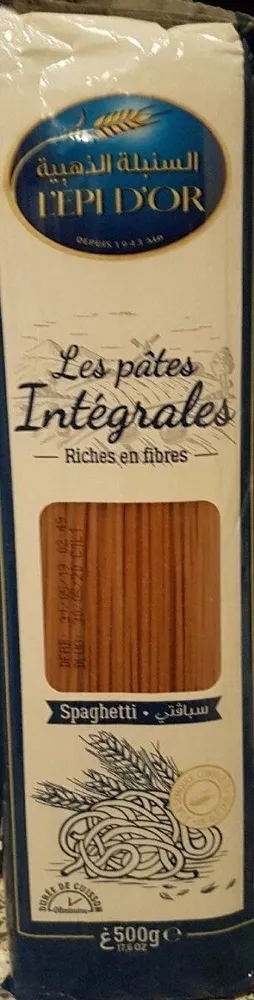 Les pâtes integrales, spaghetti