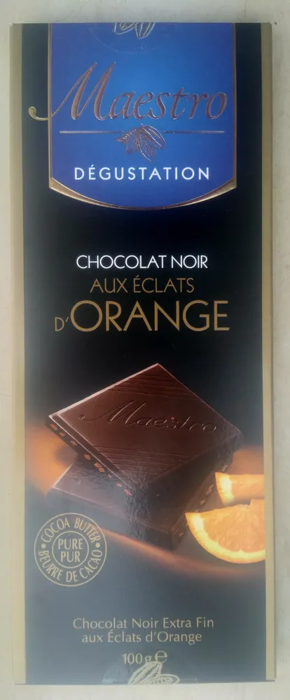 Dégustation - Chocolat Noir Aux éclats D'orange