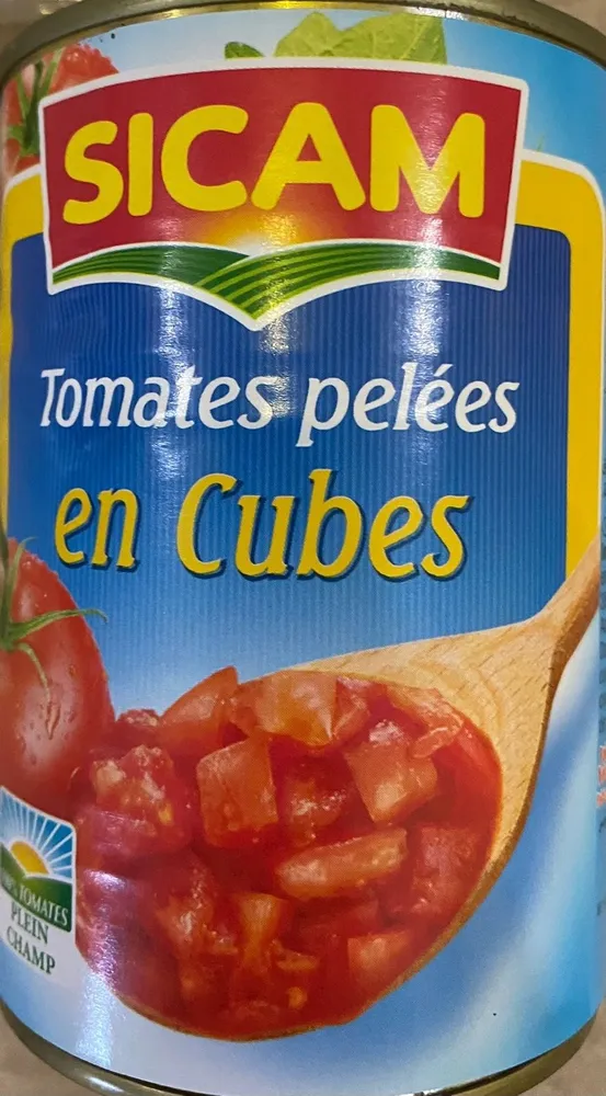 Tomates Pelées en cubes
