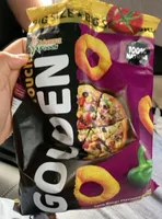Corn rings flavored with pizza flavor