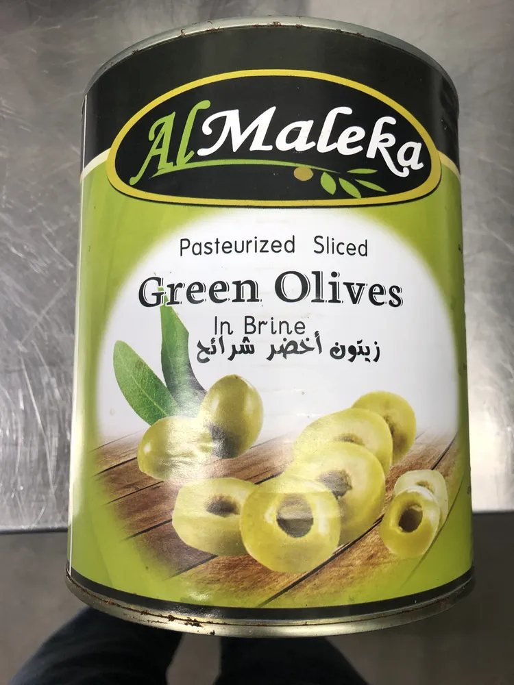Green slice olives