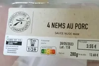 4 NEMS AU PORC sauce nuoc mam
